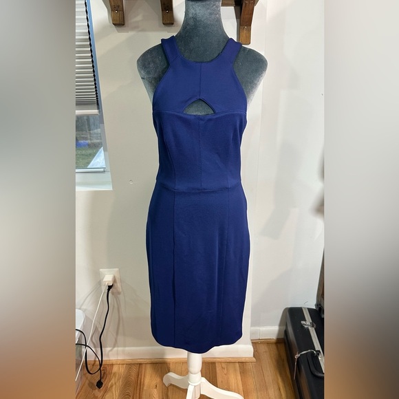 NWT Burberry London Lapis Blue Form Fitting Bandage Dress 6 - Picture 2 of 16